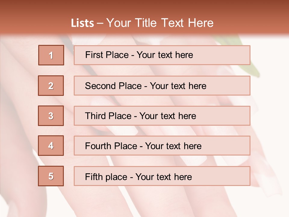 Fresh Close Up Manicure PowerPoint Template