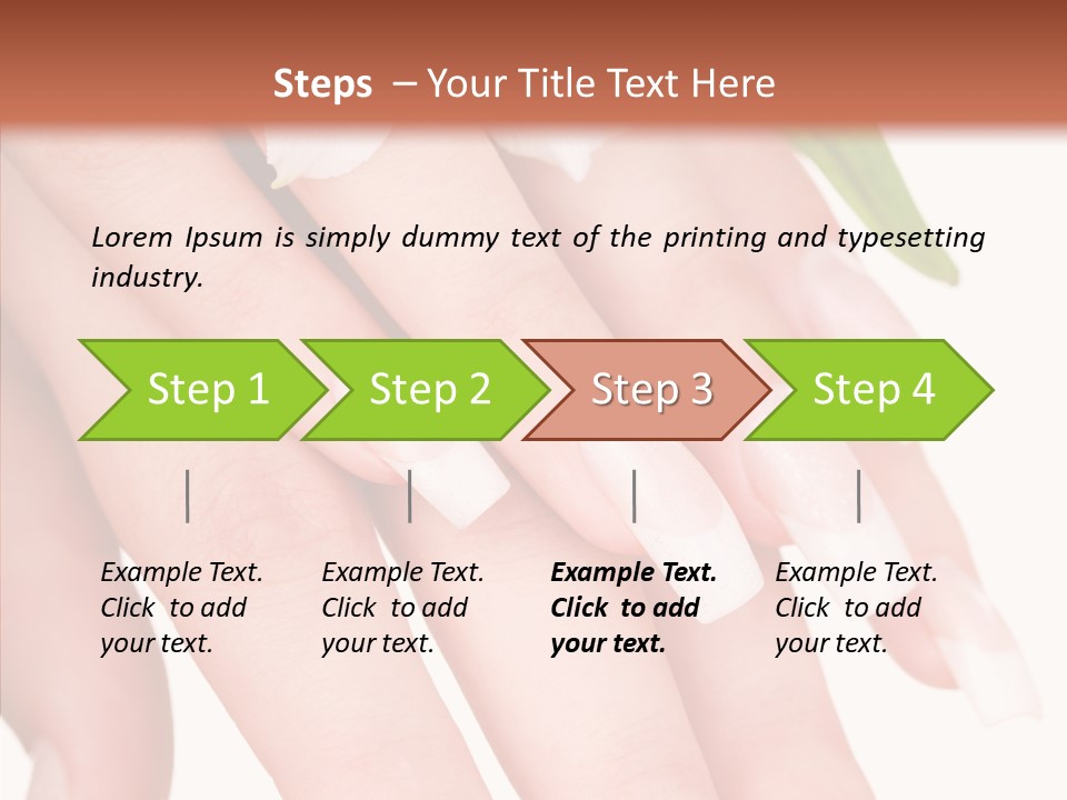 Fresh Close Up Manicure PowerPoint Template