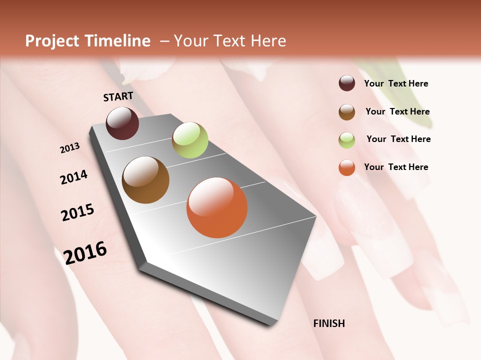 Fresh Close Up Manicure PowerPoint Template