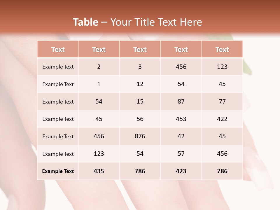 Fresh Close Up Manicure PowerPoint Template