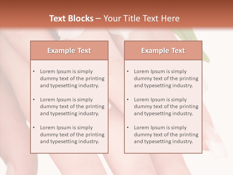 Fresh Close Up Manicure PowerPoint Template