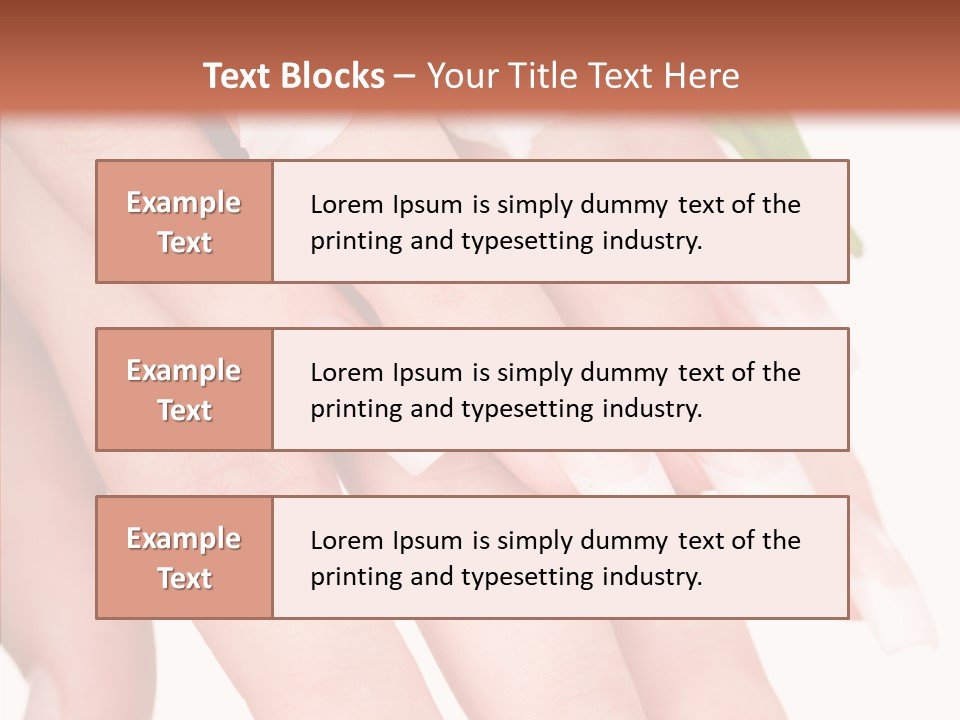 Fresh Close Up Manicure PowerPoint Template