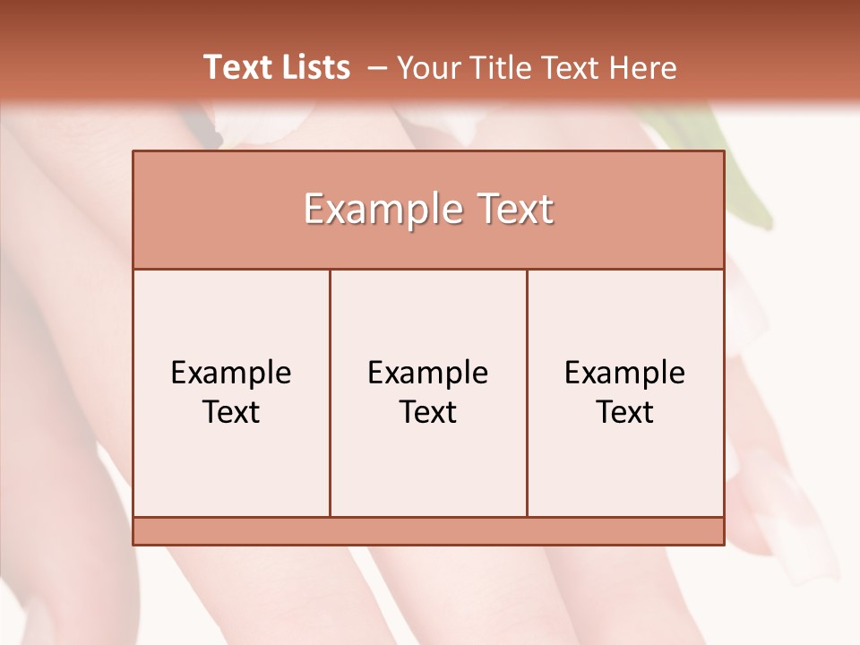 Fresh Close Up Manicure PowerPoint Template