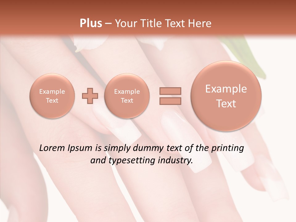 Fresh Close Up Manicure PowerPoint Template