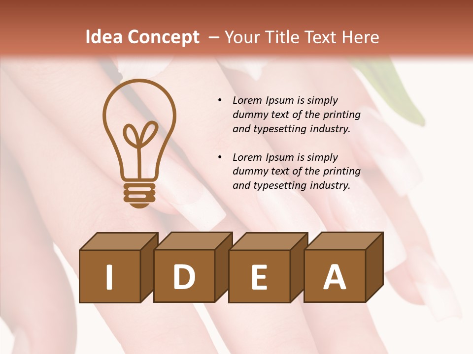 Fresh Close Up Manicure PowerPoint Template