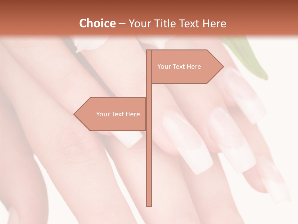 Fresh Close Up Manicure PowerPoint Template
