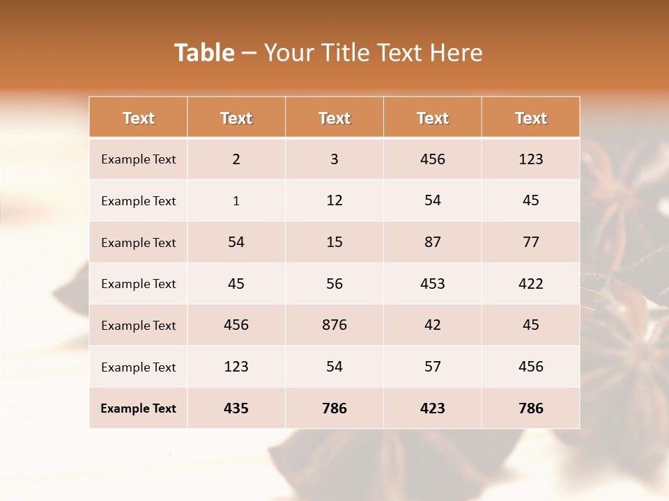 Star White Seasoning PowerPoint Template
