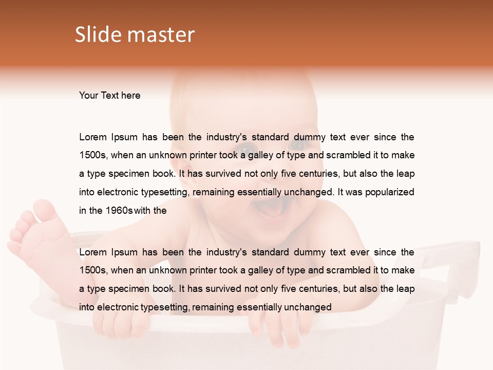 Beautiful Blond Water PowerPoint Template