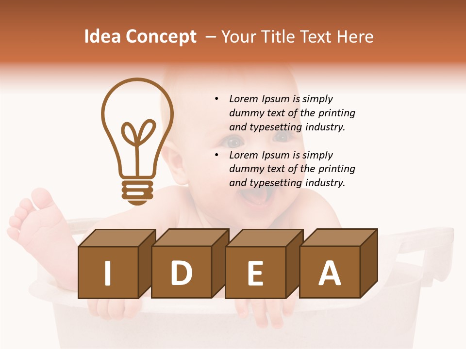 Beautiful Blond Water PowerPoint Template