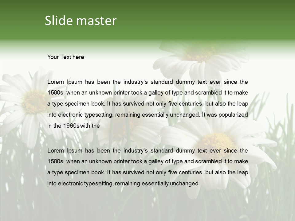 Flower Growth Grass PowerPoint Template