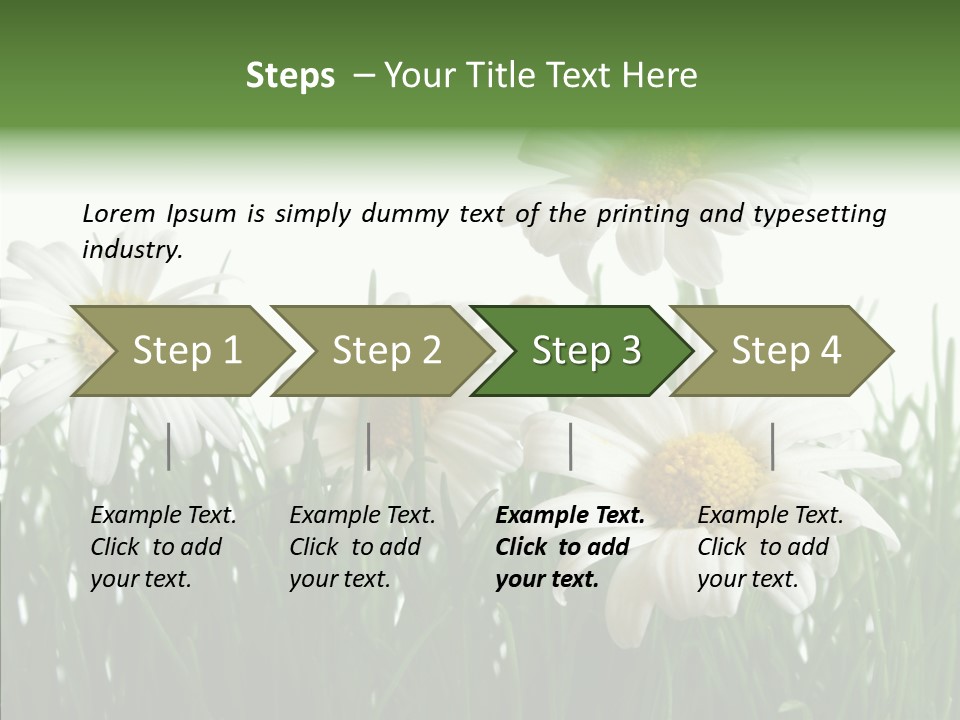 Flower Growth Grass PowerPoint Template