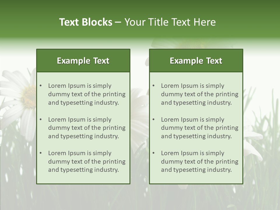 Flower Growth Grass PowerPoint Template