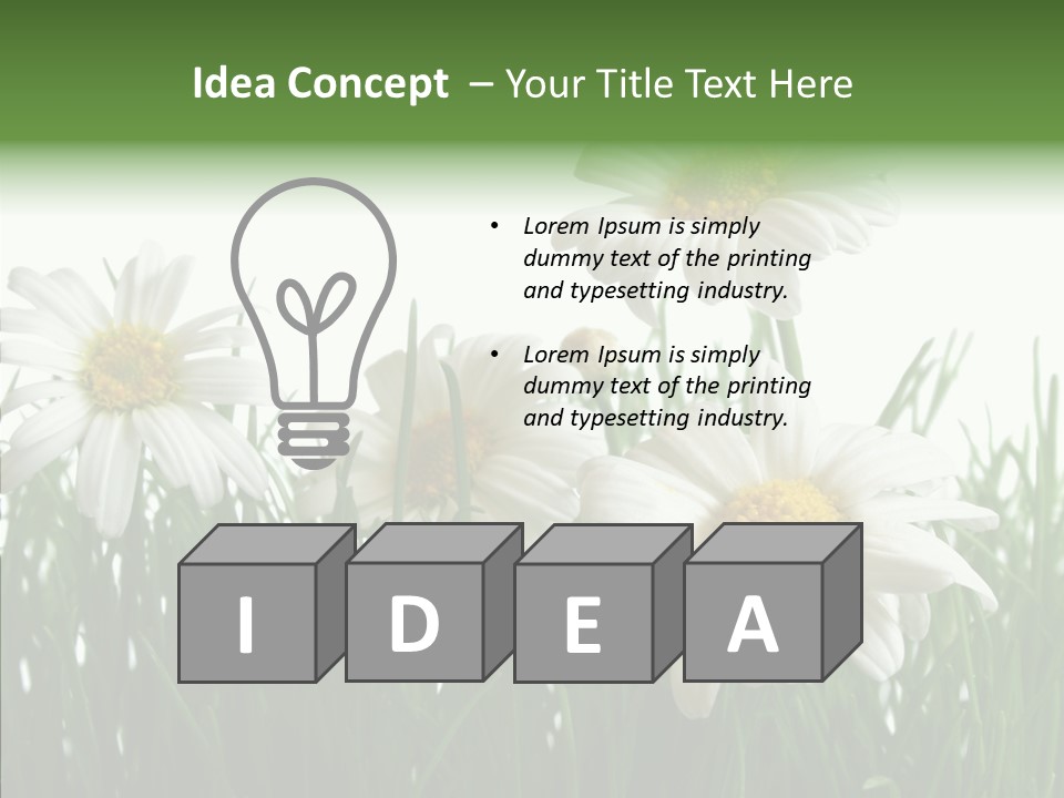 Flower Growth Grass PowerPoint Template