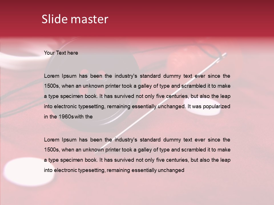 Button Pusher Scissor PowerPoint Template