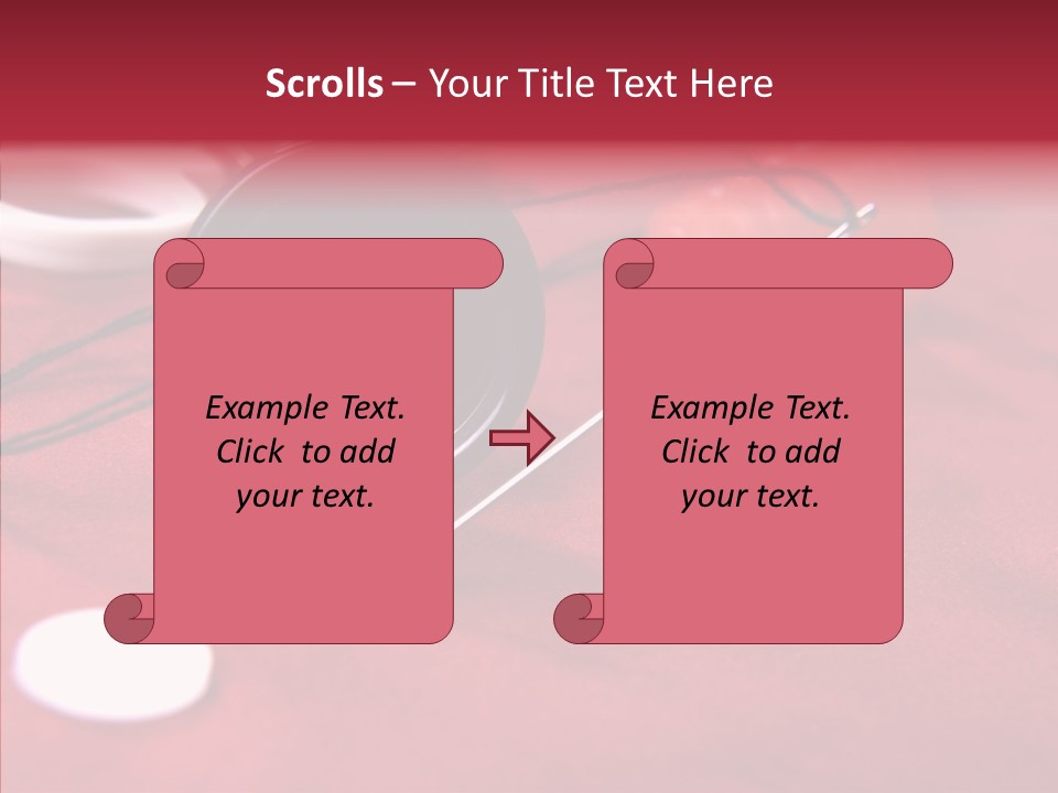 Button Pusher Scissor PowerPoint Template