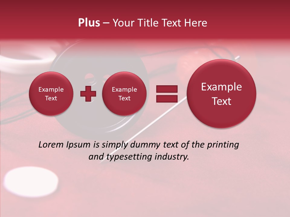 Button Pusher Scissor PowerPoint Template