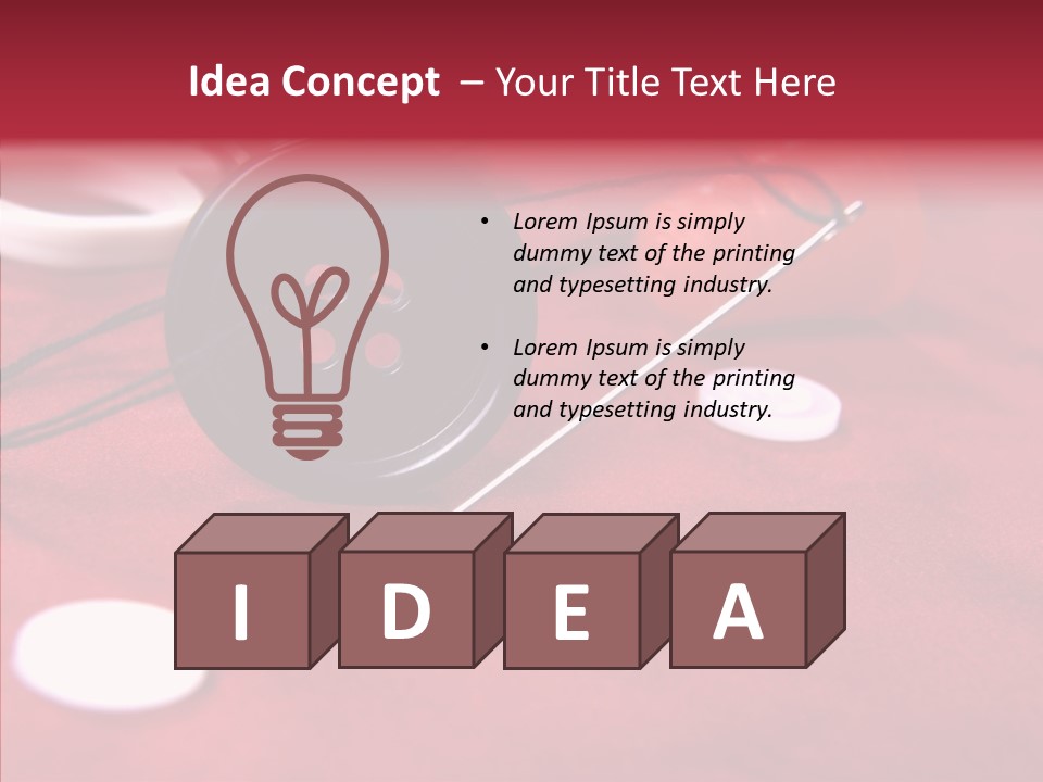 Button Pusher Scissor PowerPoint Template