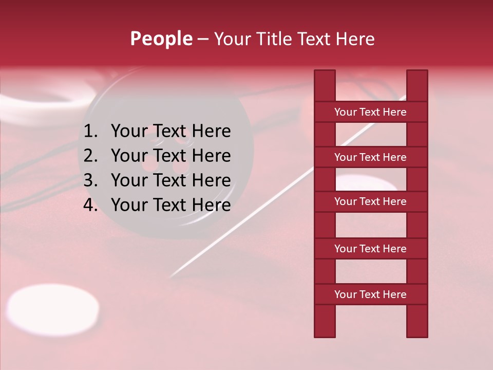 Button Pusher Scissor PowerPoint Template