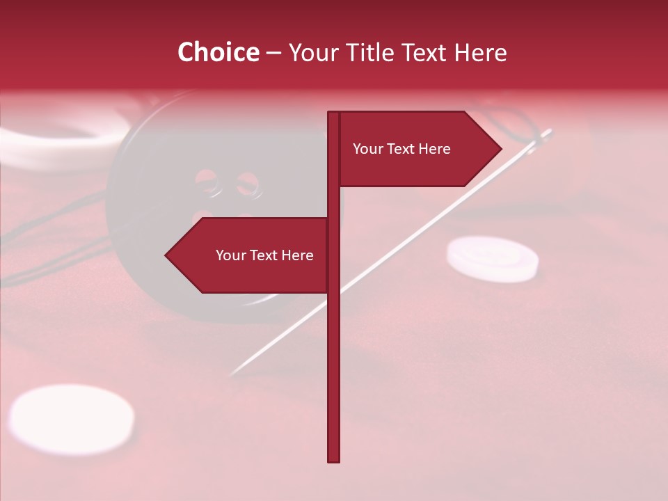 Button Pusher Scissor PowerPoint Template