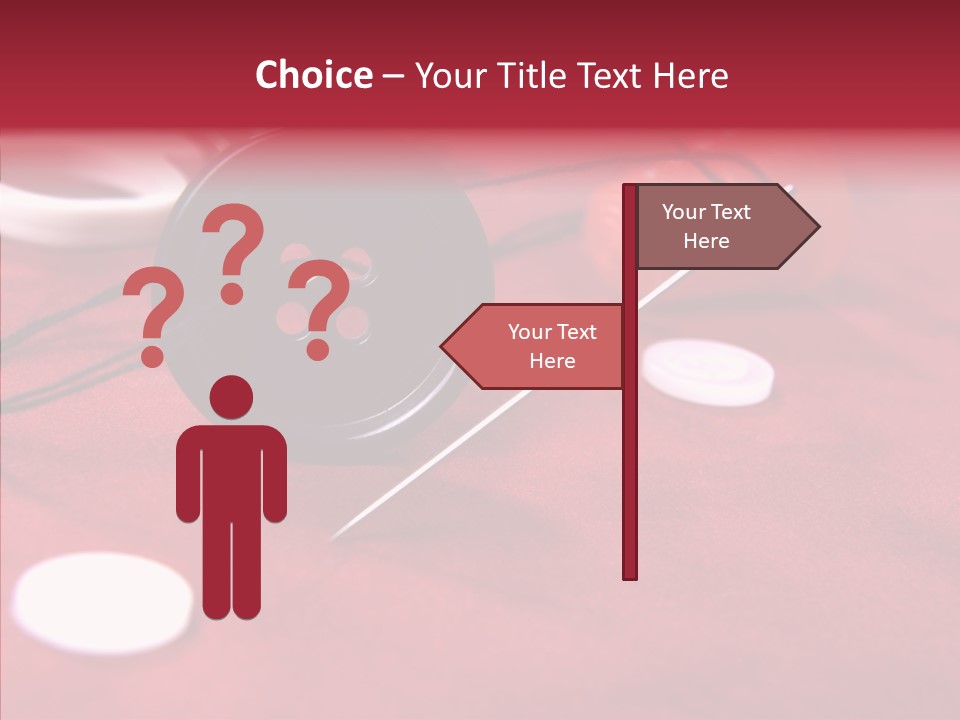 Button Pusher Scissor PowerPoint Template
