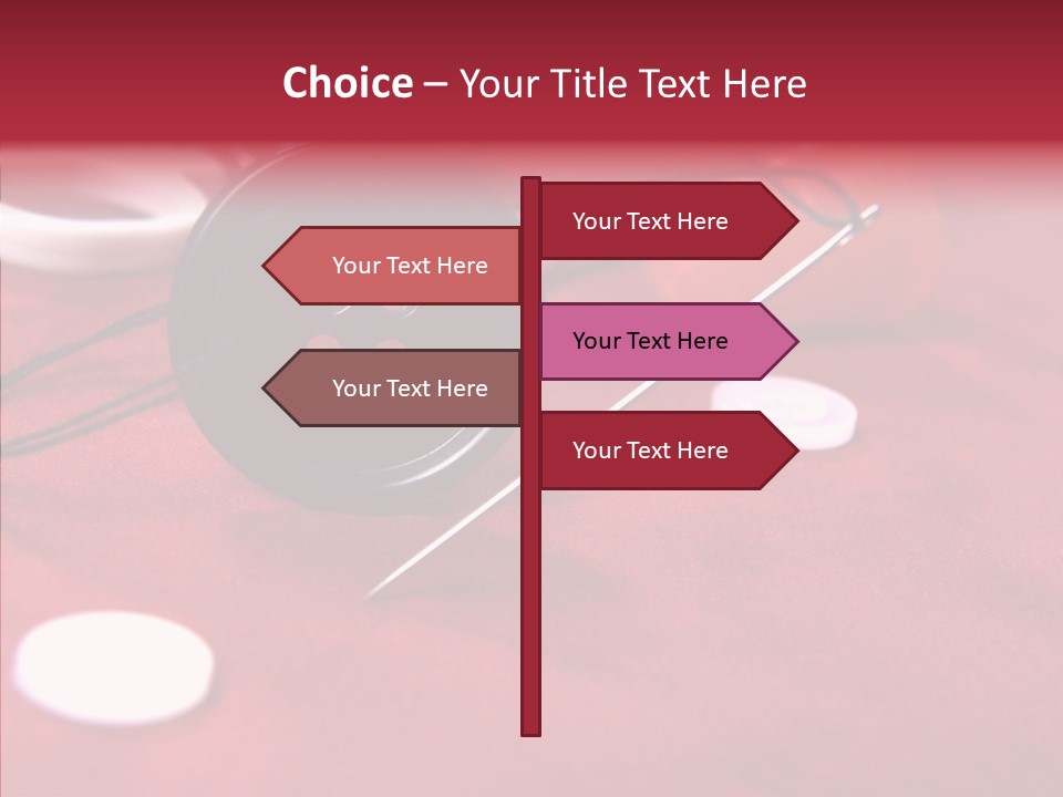 Button Pusher Scissor PowerPoint Template
