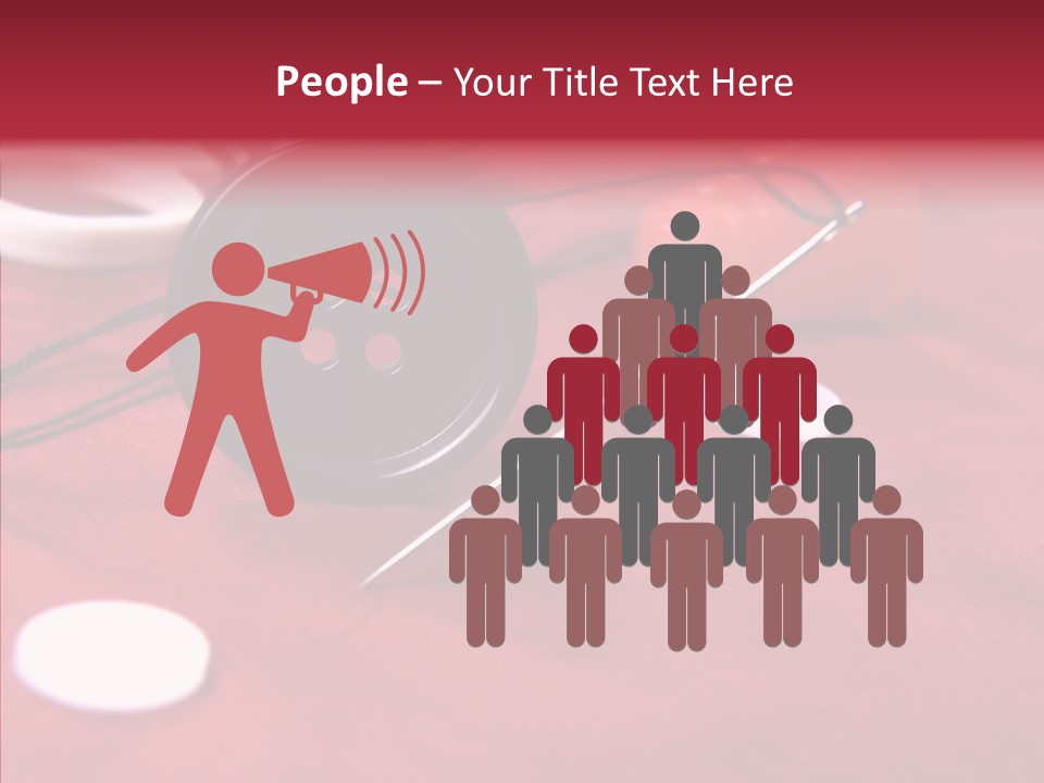 Button Pusher Scissor PowerPoint Template