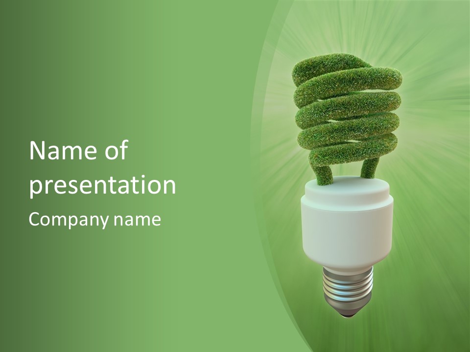 Photosynthesis Fluorescent Idea PowerPoint Template