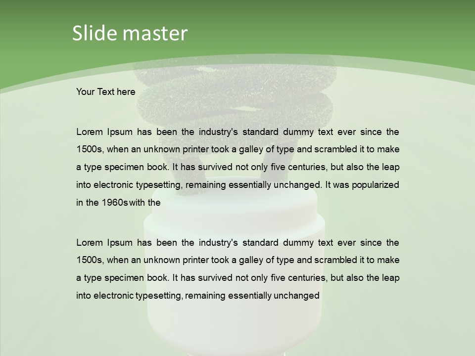 Photosynthesis Fluorescent Idea PowerPoint Template