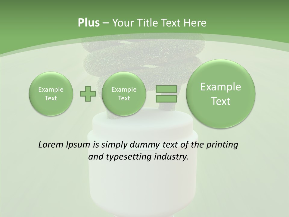 Photosynthesis Fluorescent Idea PowerPoint Template