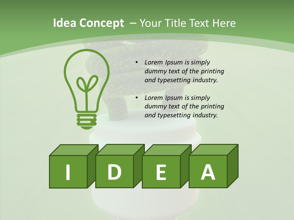 Photosynthesis Fluorescent Idea PowerPoint Template