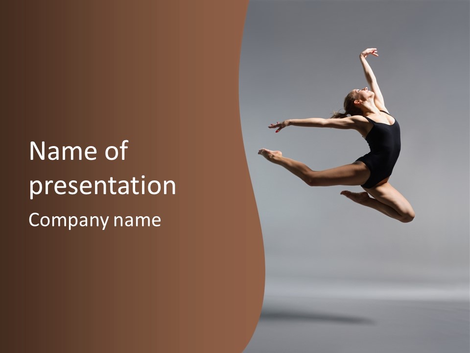 Stunt Teenager Gymnastic PowerPoint Template