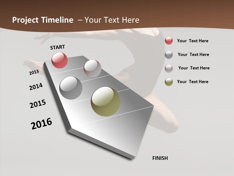 Stunt Teenager Gymnastic PowerPoint Template