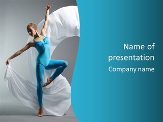 Action Fabric Woman PowerPoint Template