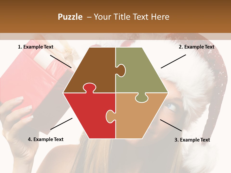 Cheerful Ribbon Holiday PowerPoint Template