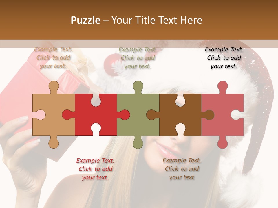 Cheerful Ribbon Holiday PowerPoint Template