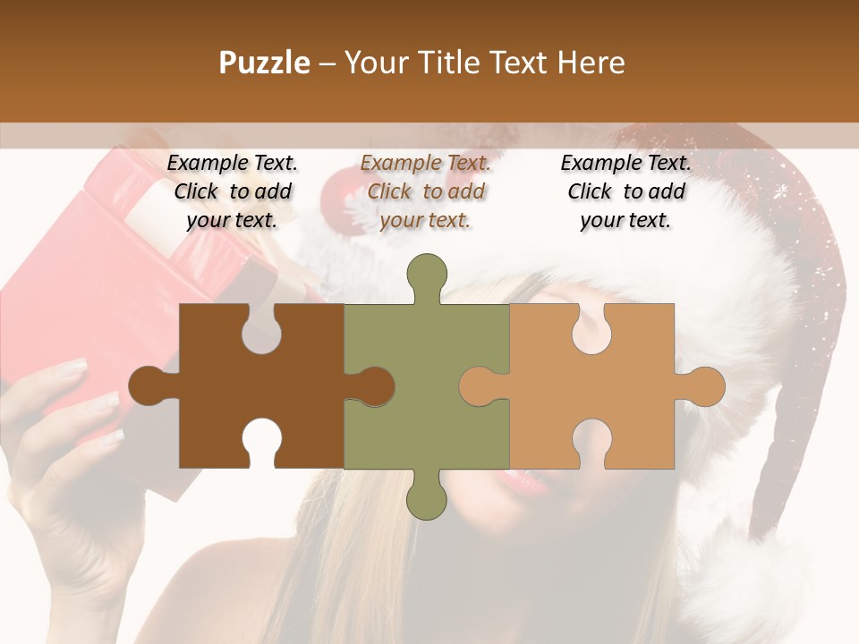 Cheerful Ribbon Holiday PowerPoint Template