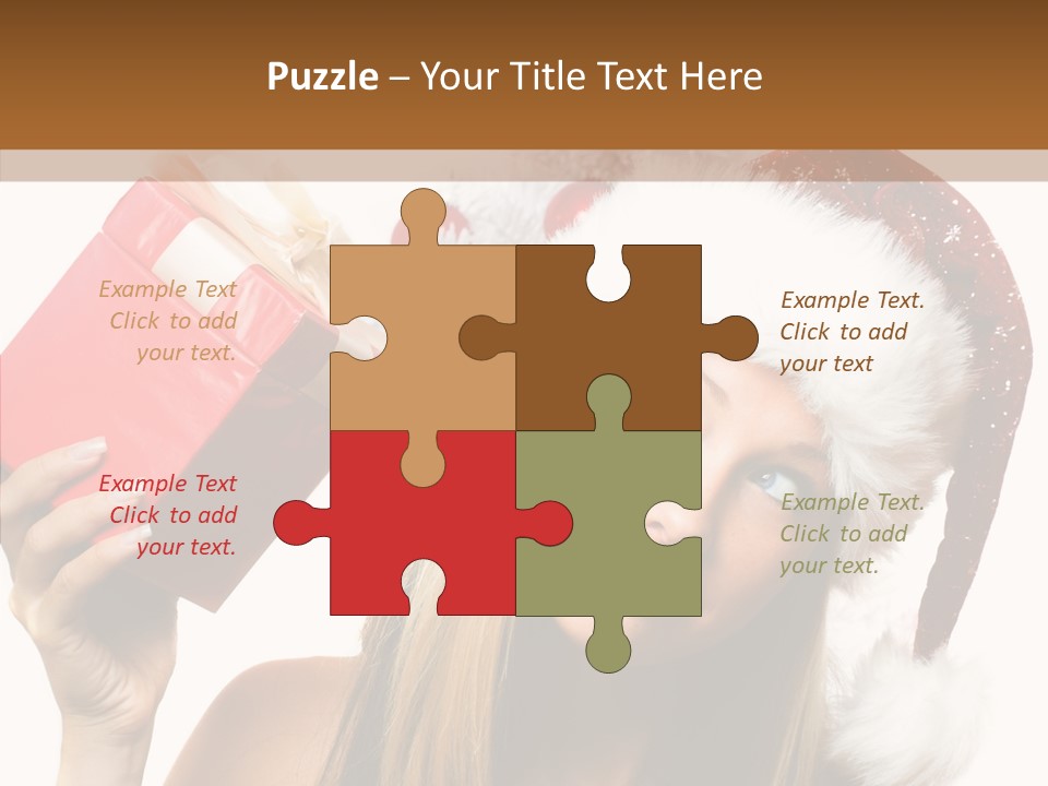 Cheerful Ribbon Holiday PowerPoint Template