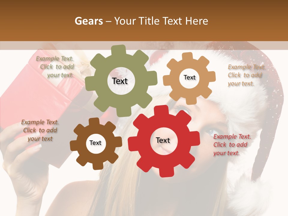 Cheerful Ribbon Holiday PowerPoint Template