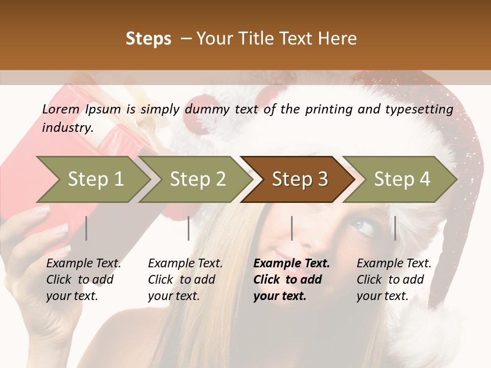 Cheerful Ribbon Holiday PowerPoint Template