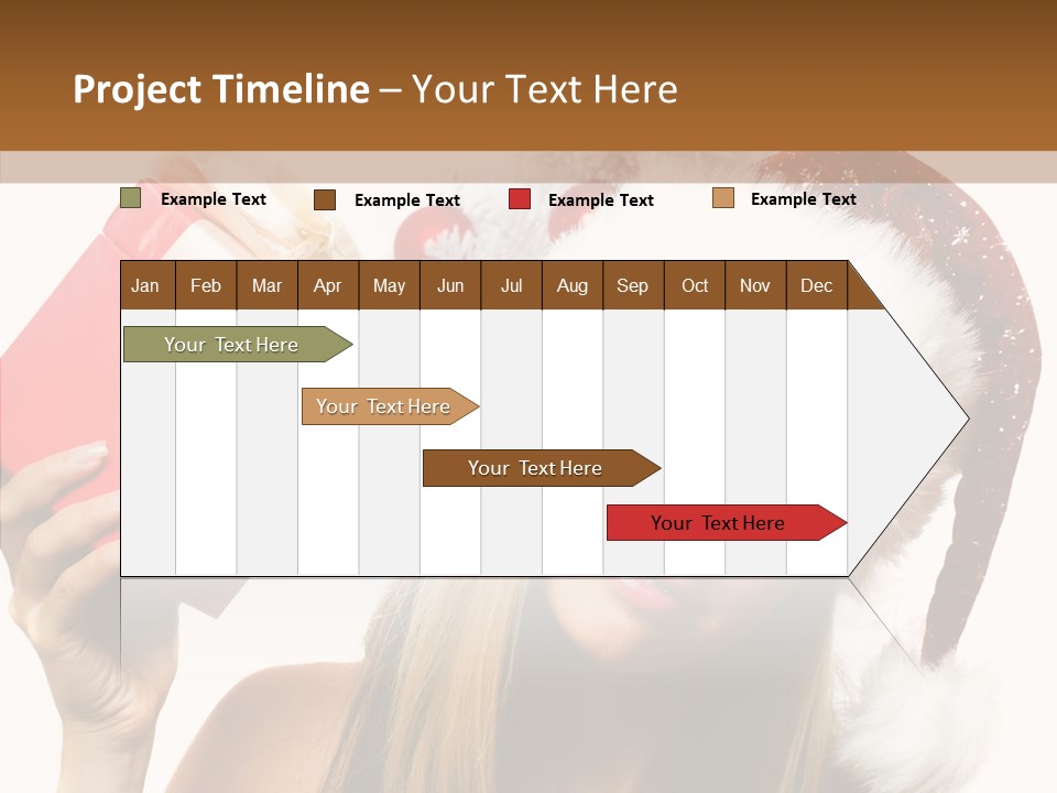 Cheerful Ribbon Holiday PowerPoint Template