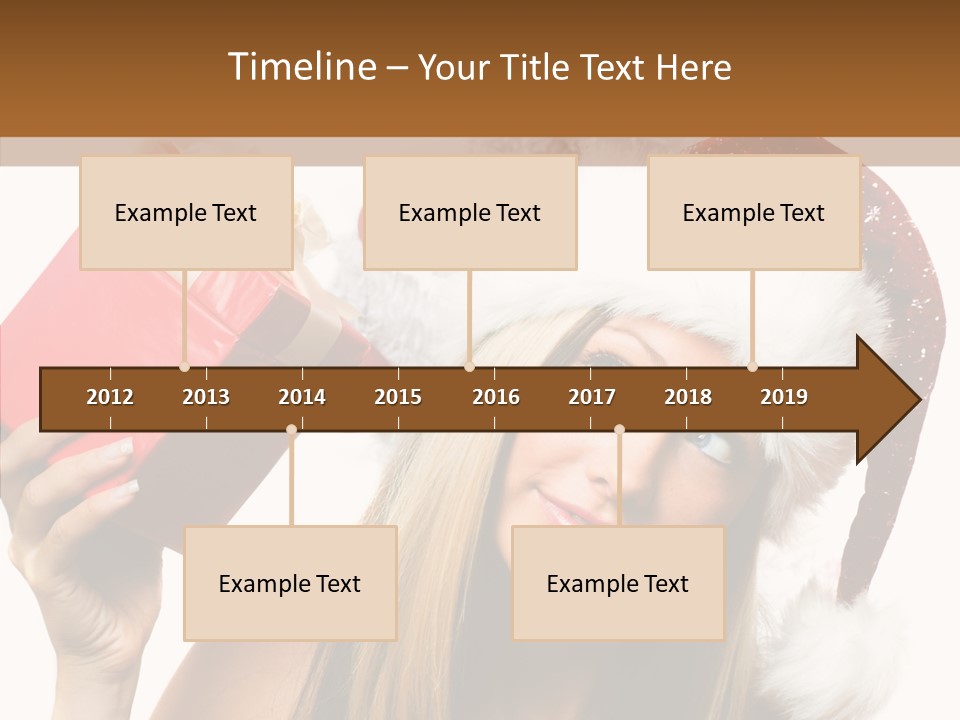 Cheerful Ribbon Holiday PowerPoint Template