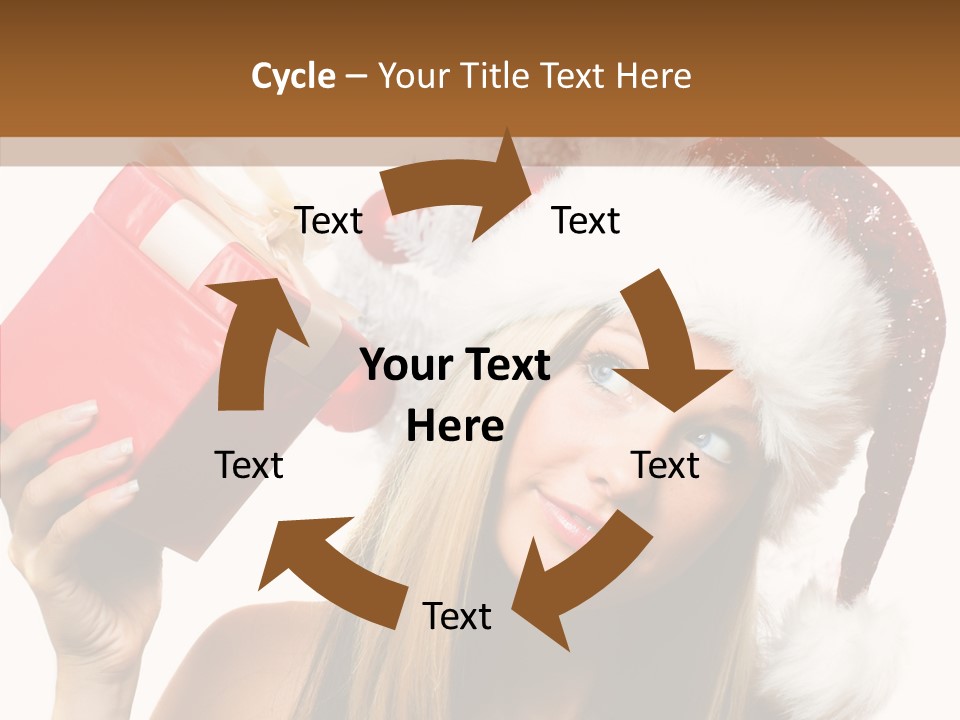 Cheerful Ribbon Holiday PowerPoint Template