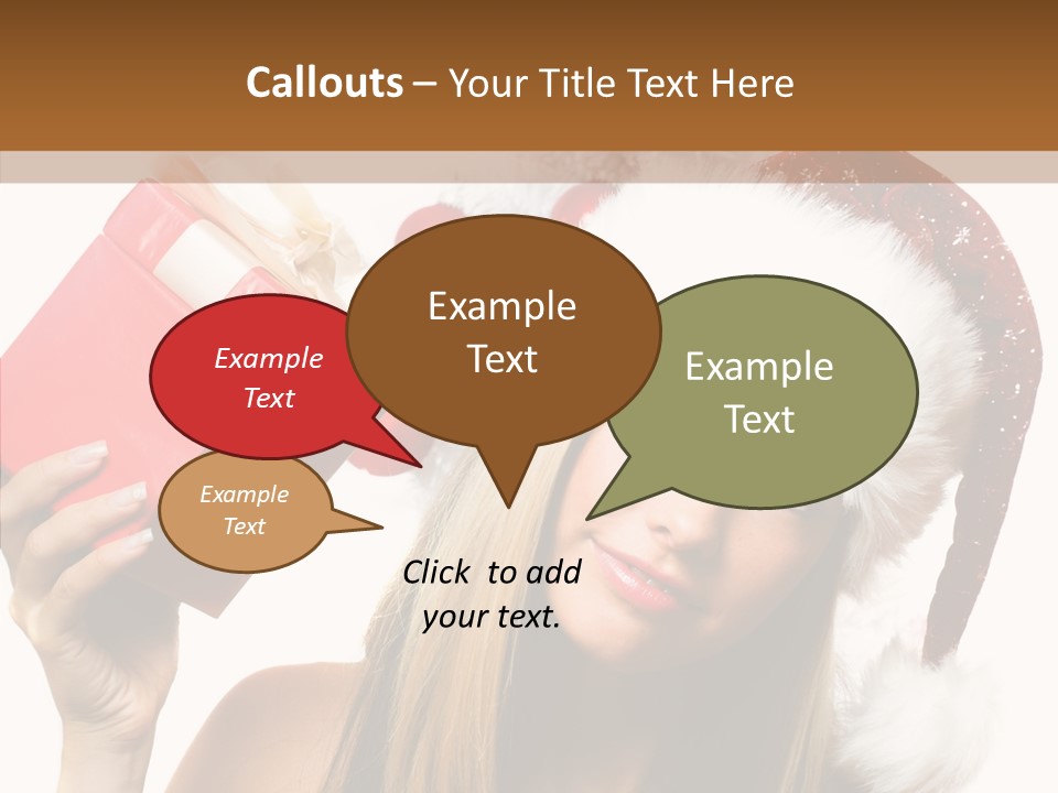 Cheerful Ribbon Holiday PowerPoint Template