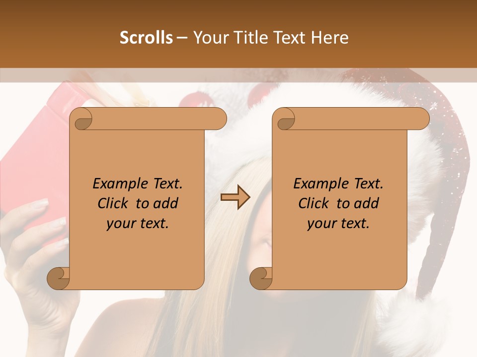 Cheerful Ribbon Holiday PowerPoint Template