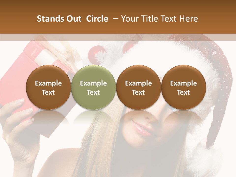 Cheerful Ribbon Holiday PowerPoint Template