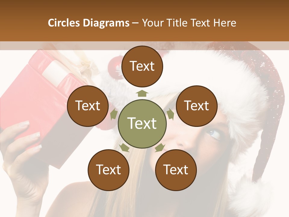 Cheerful Ribbon Holiday PowerPoint Template