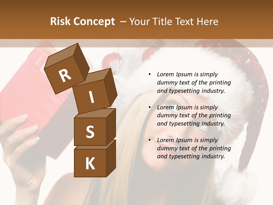 Cheerful Ribbon Holiday PowerPoint Template