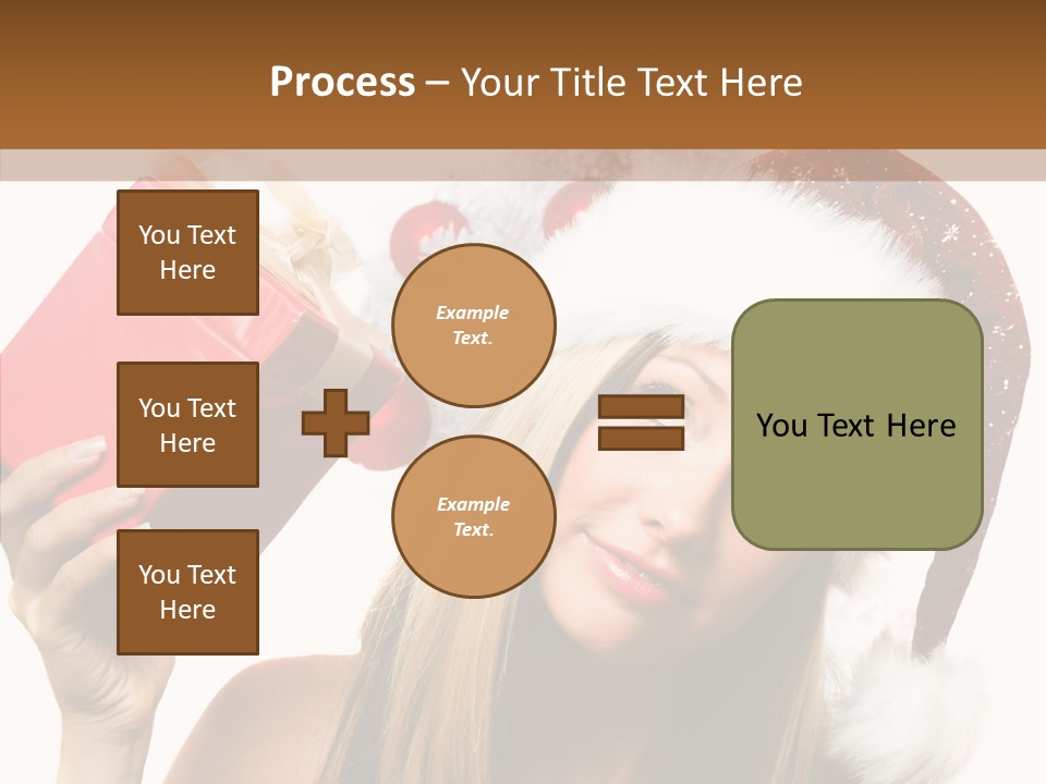 Cheerful Ribbon Holiday PowerPoint Template