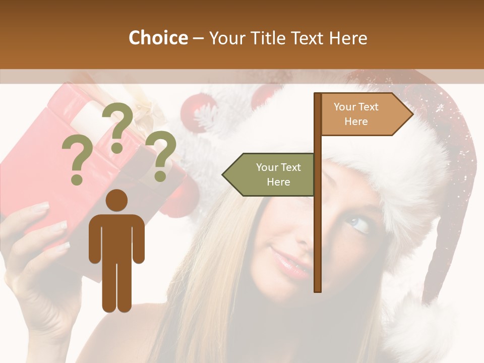 Cheerful Ribbon Holiday PowerPoint Template