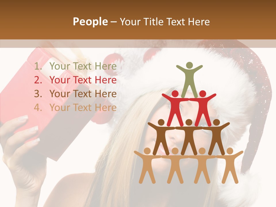 Cheerful Ribbon Holiday PowerPoint Template